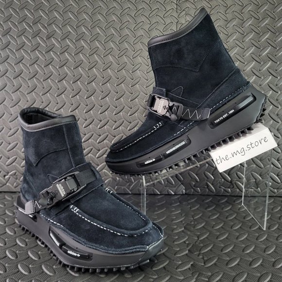 Adidas NMD_S1 x Neighborhood Black White Suede Boots Men\'s Size 9.5 ID1708 NWOB main image 7